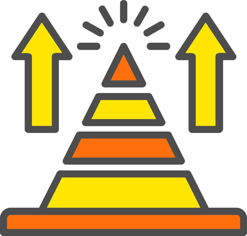 piramide grafico vettore icona