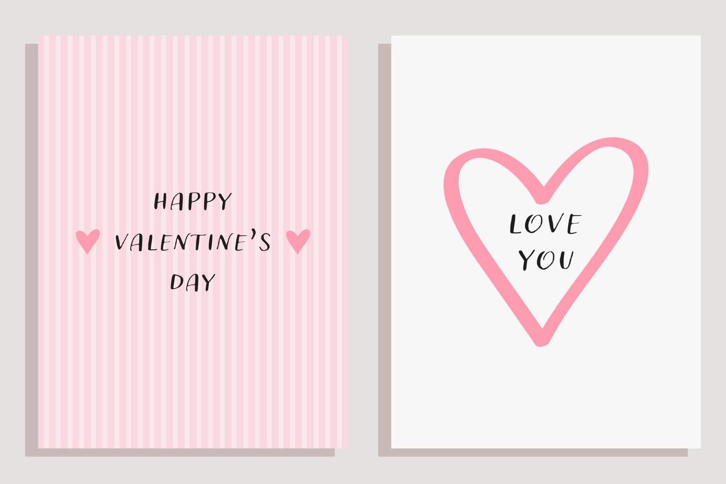 San Valentino giorno saluto carte vettore