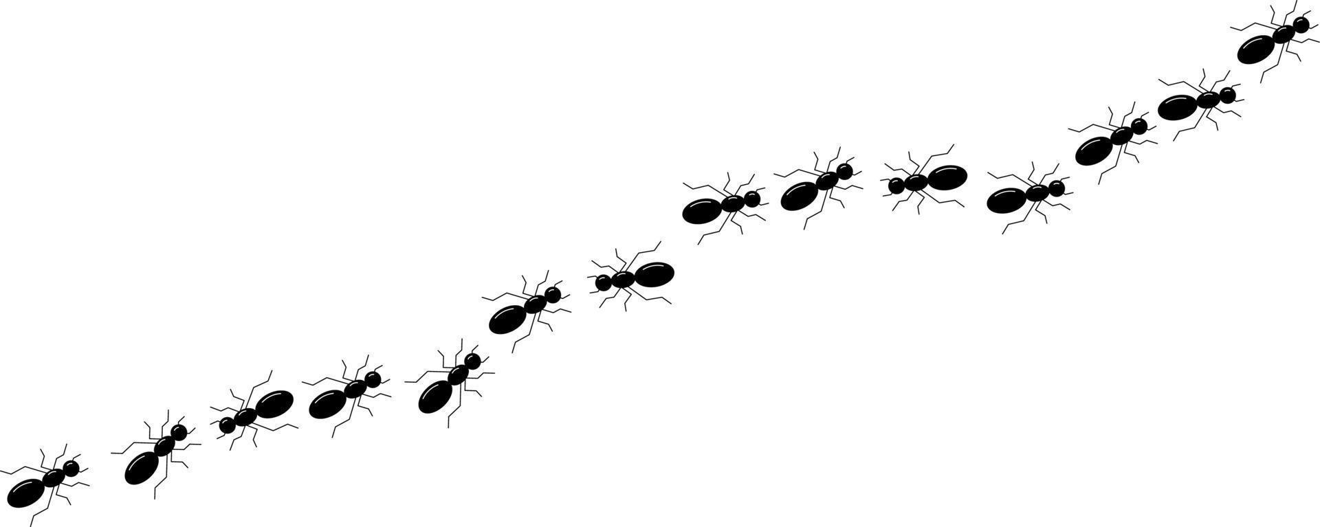 lavoratore formiche in marcia vettore illustrazione
