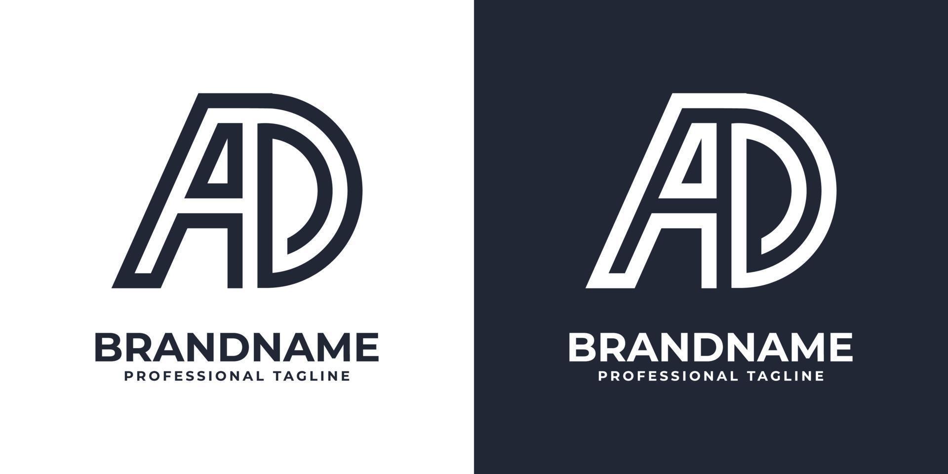 semplice anno Domini monogramma logo, adatto per qualunque attività commerciale con anno Domini o da iniziale. vettore