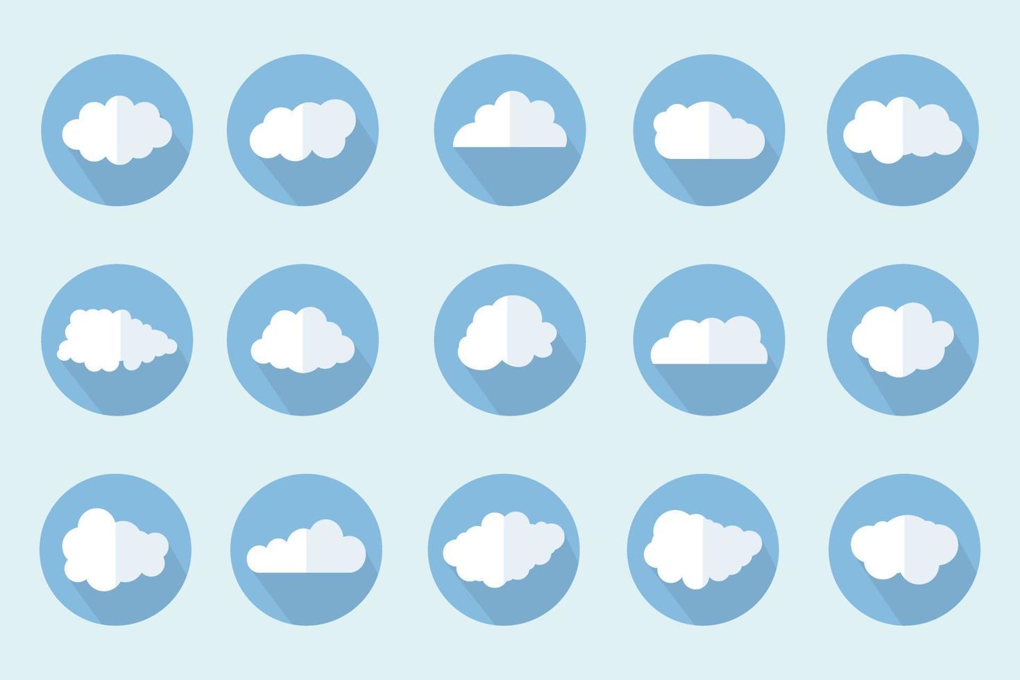 nuvole icona impostare. nube icone per nube calcolo ragnatela e app. vettore design.
