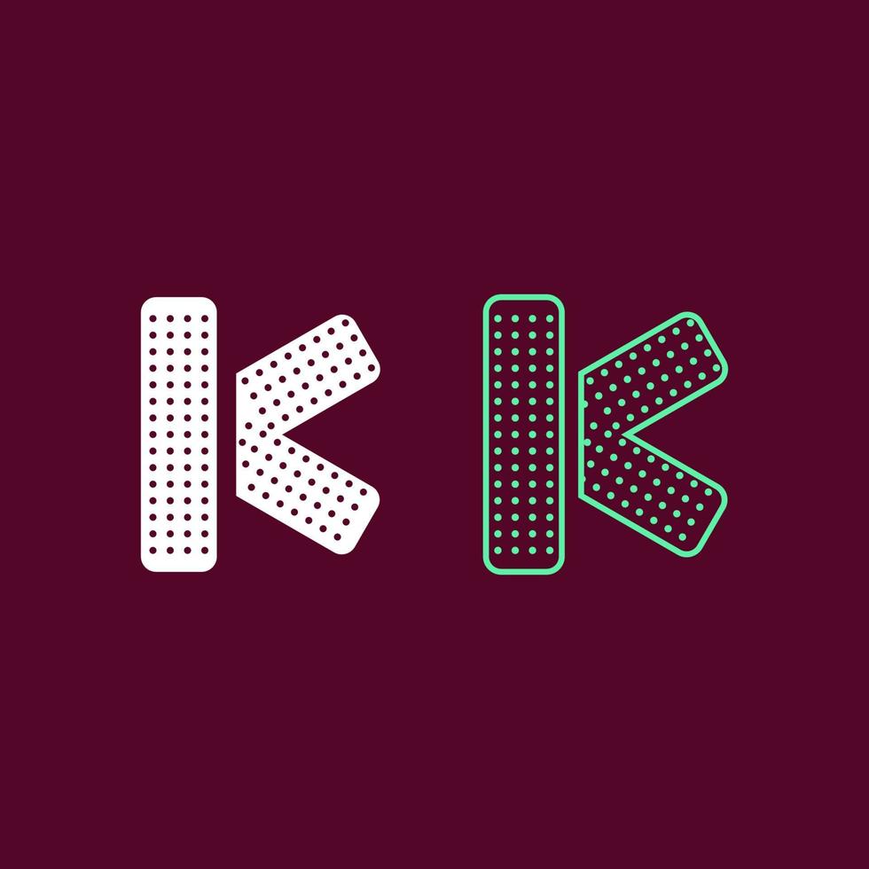 lettering K per logo o simbolo vettore