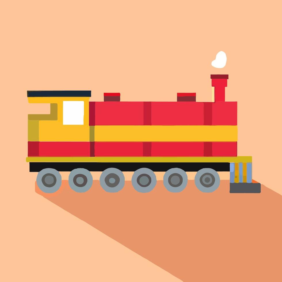 locomotiva icona design treno illustrazione veicolo cartone animato vettore grafico