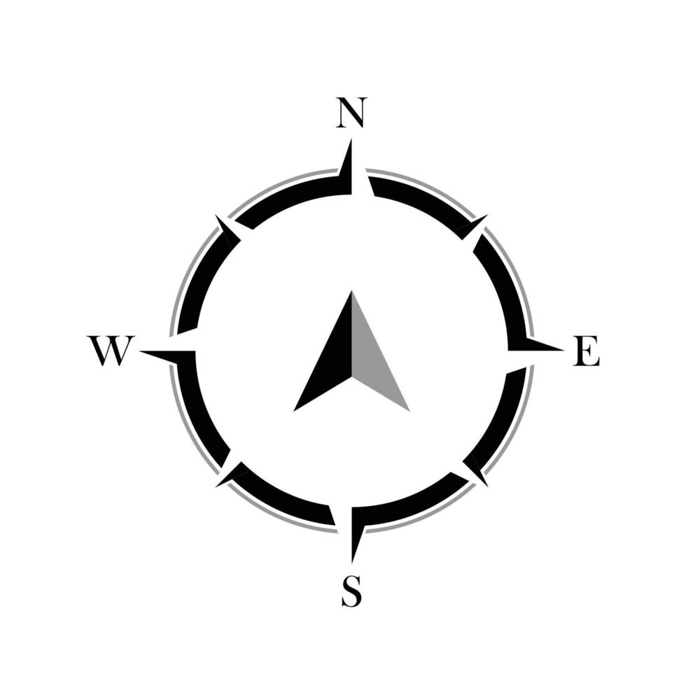 modello di progettazione del logo del concetto di bussola creativa vettore