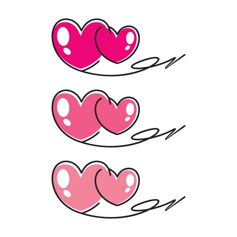 rosa cuore simbolo icona, simbolo di amore vettore