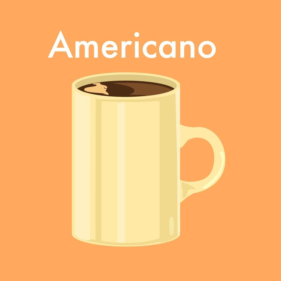 Americano caffè icona vettore