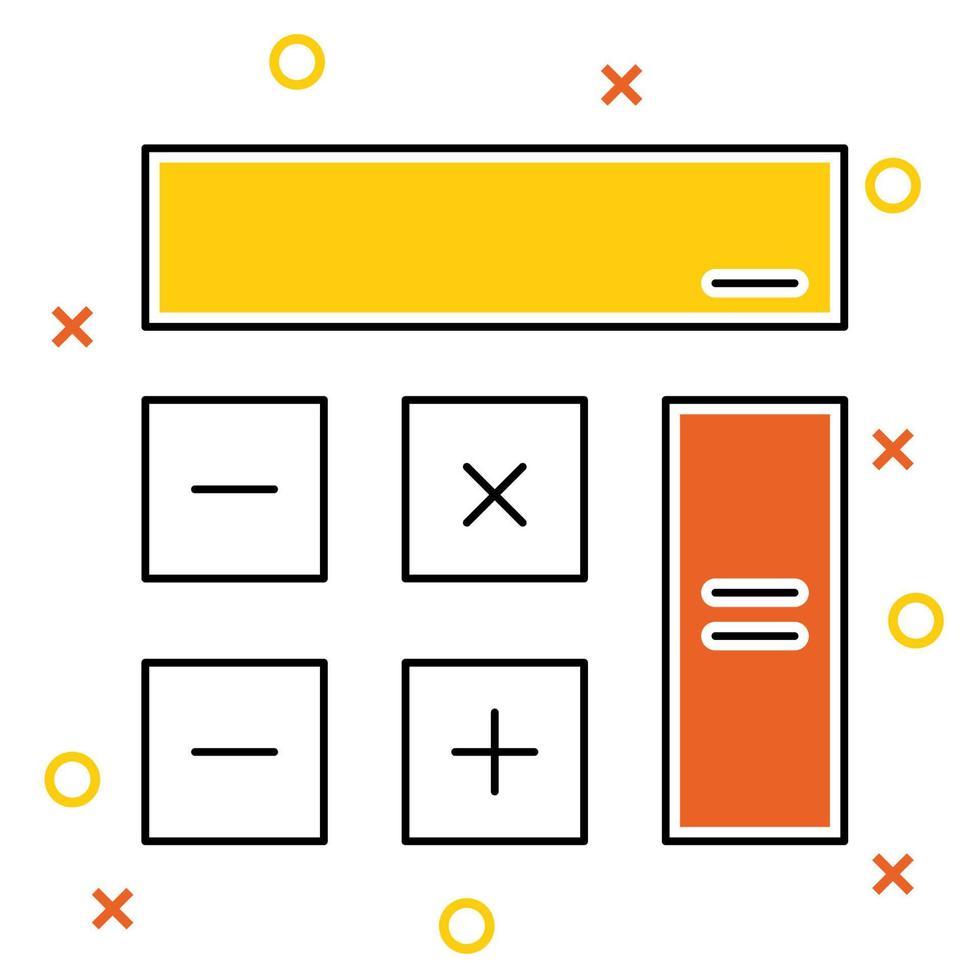calcolatrice icona, adatto per un' largo gamma di digitale creativo progetti. vettore