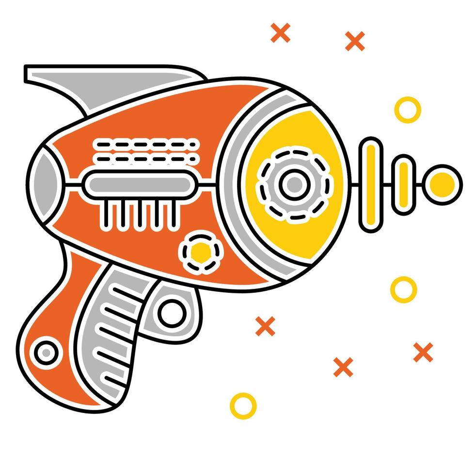 pistola icona, adatto per un' largo gamma di digitale creativo progetti. vettore