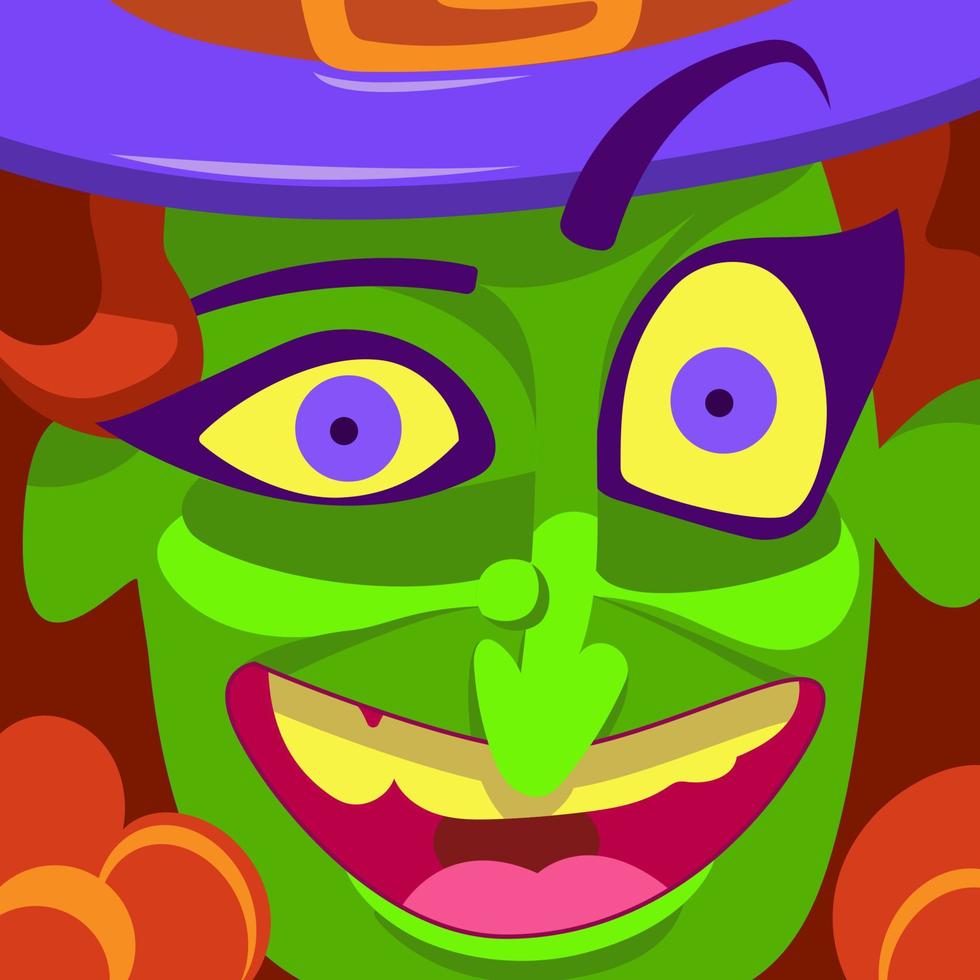 luminosa colorato Halloween maschera nel cartone animato stile per Stampa e disegno.vettore illustrazione. vettore