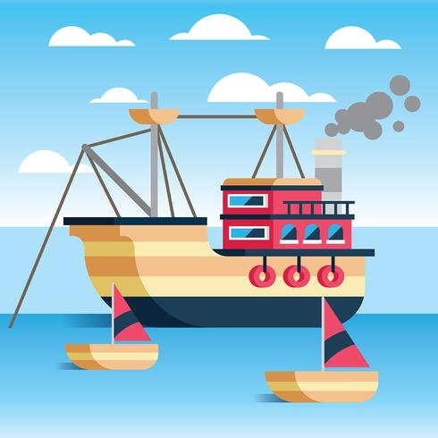 Illustrazione vettoriale di Trawler