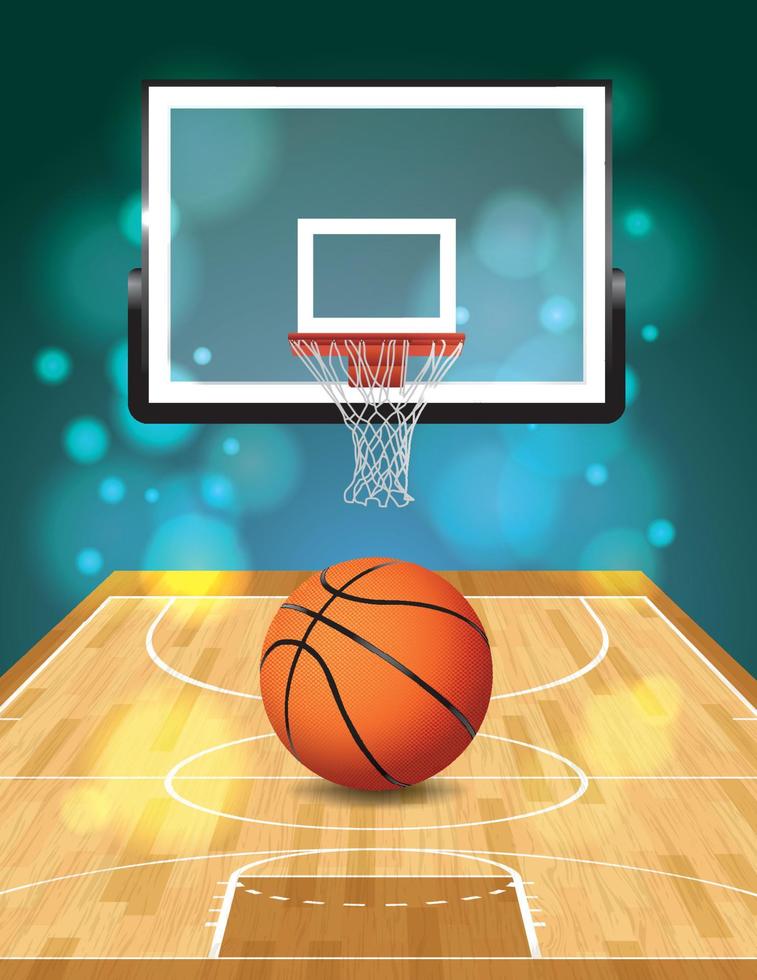 pallacanestro Tribunale illustrazione vettore