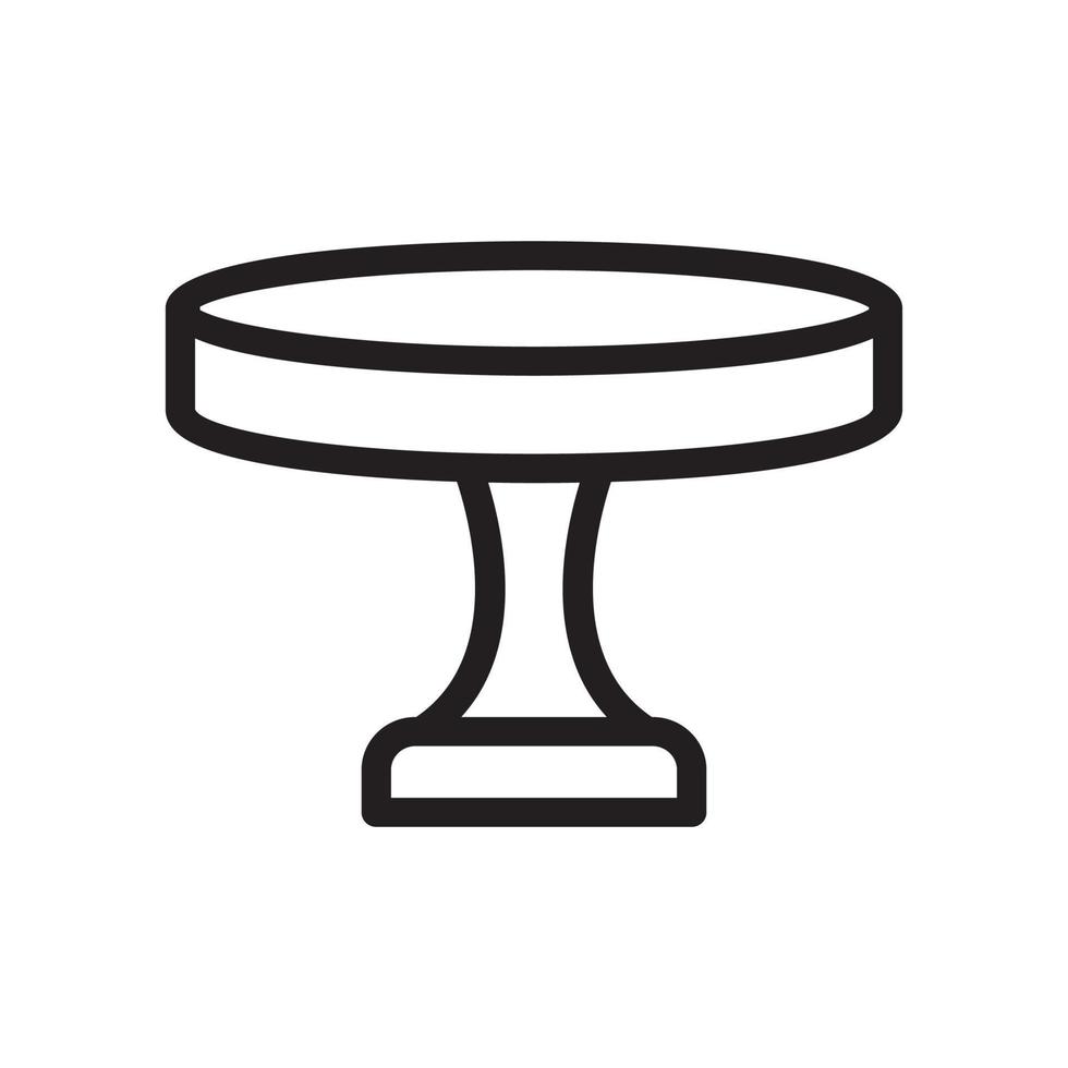 bicchiere tavolo vettore icona linea eps 10 file