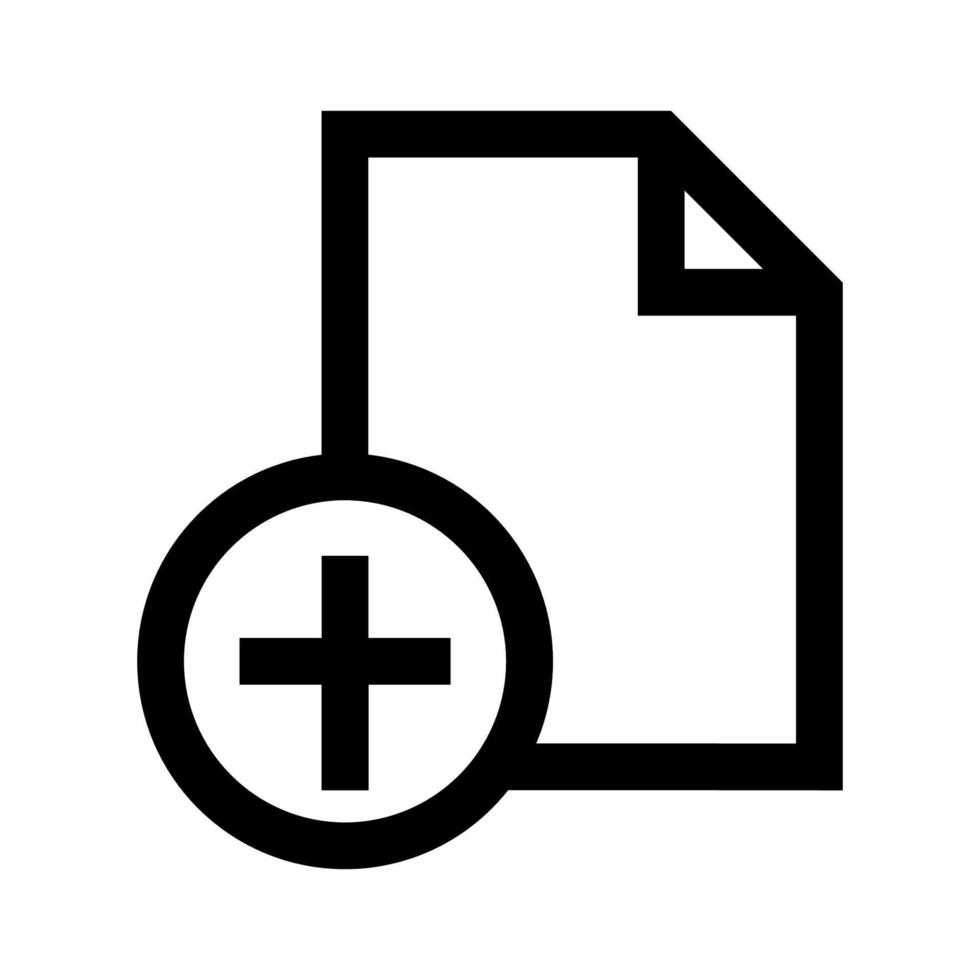 Inserisci file icona linea isolato su bianca sfondo. nero piatto magro icona su moderno schema stile. lineare simbolo e modificabile ictus. semplice e pixel Perfetto ictus vettore illustrazione.