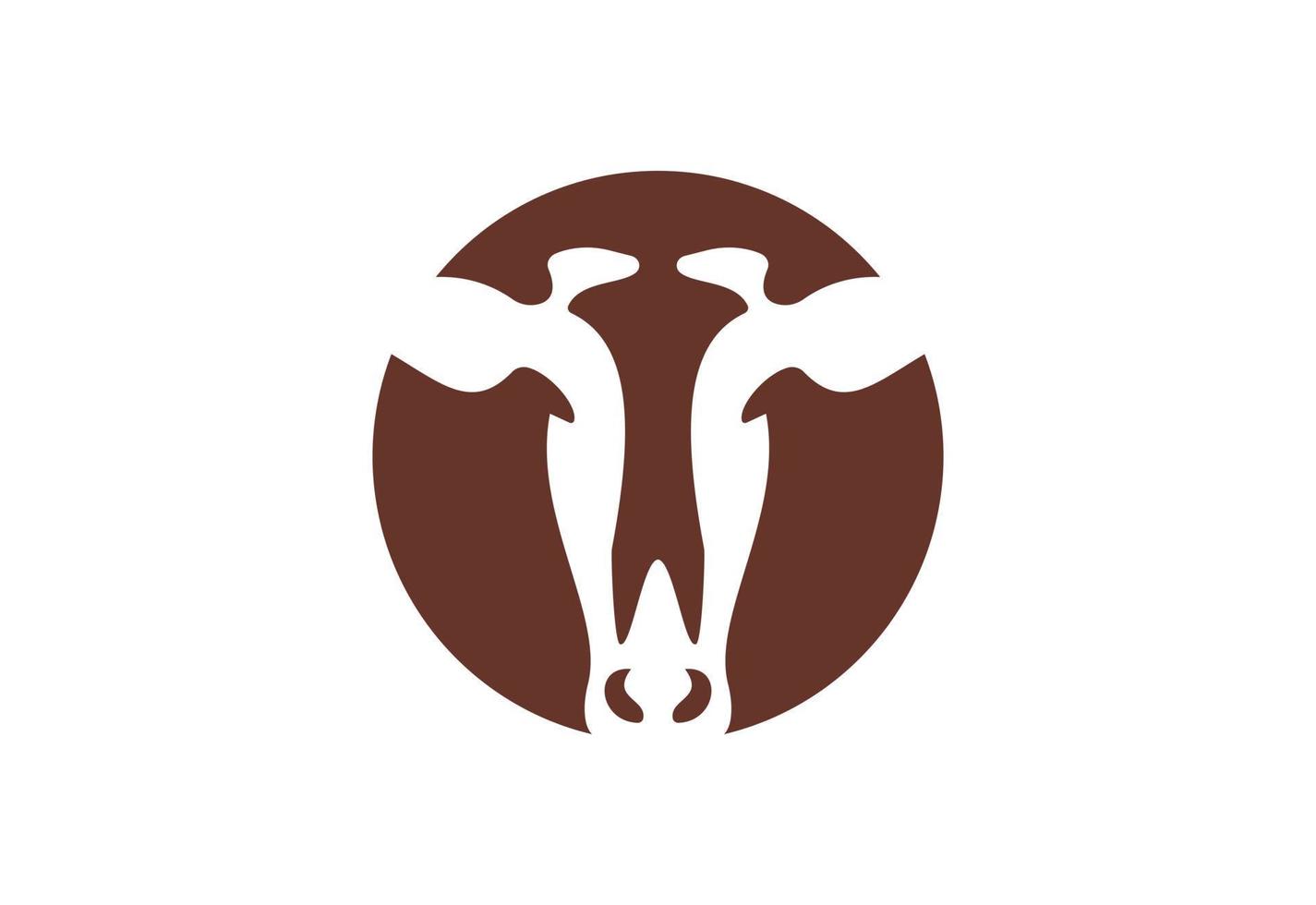 creativo mucca testa logo disegno, vettore design modello