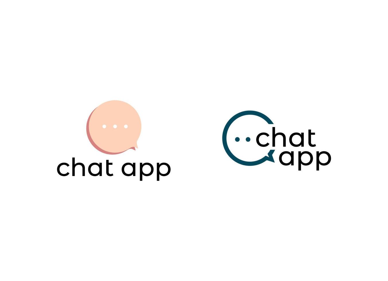 Chiacchierare App logo design modello vettore