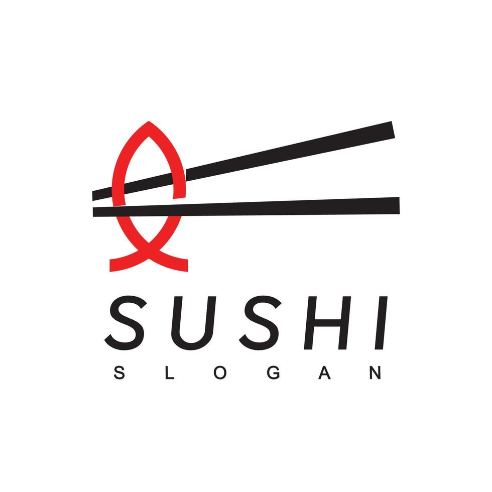 modello di progettazione del logo del sushi vettore