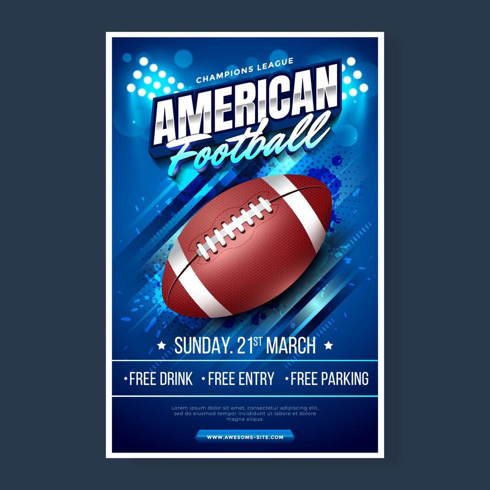 poster di football americano vettore