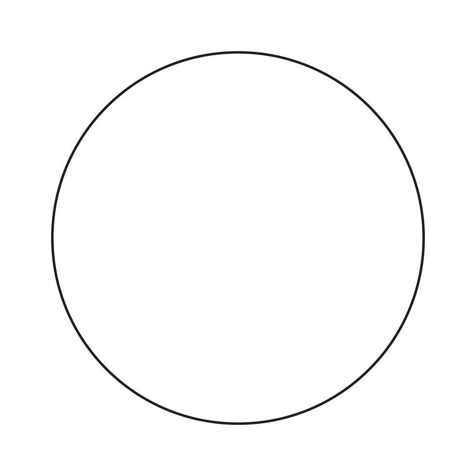 cerchi isolato su un' bianca sfondo. nero magro schema grafica. geometrico forma. vettore