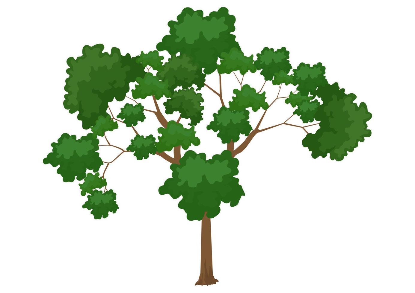 clipart albero isolato su bianca sfondo vettore