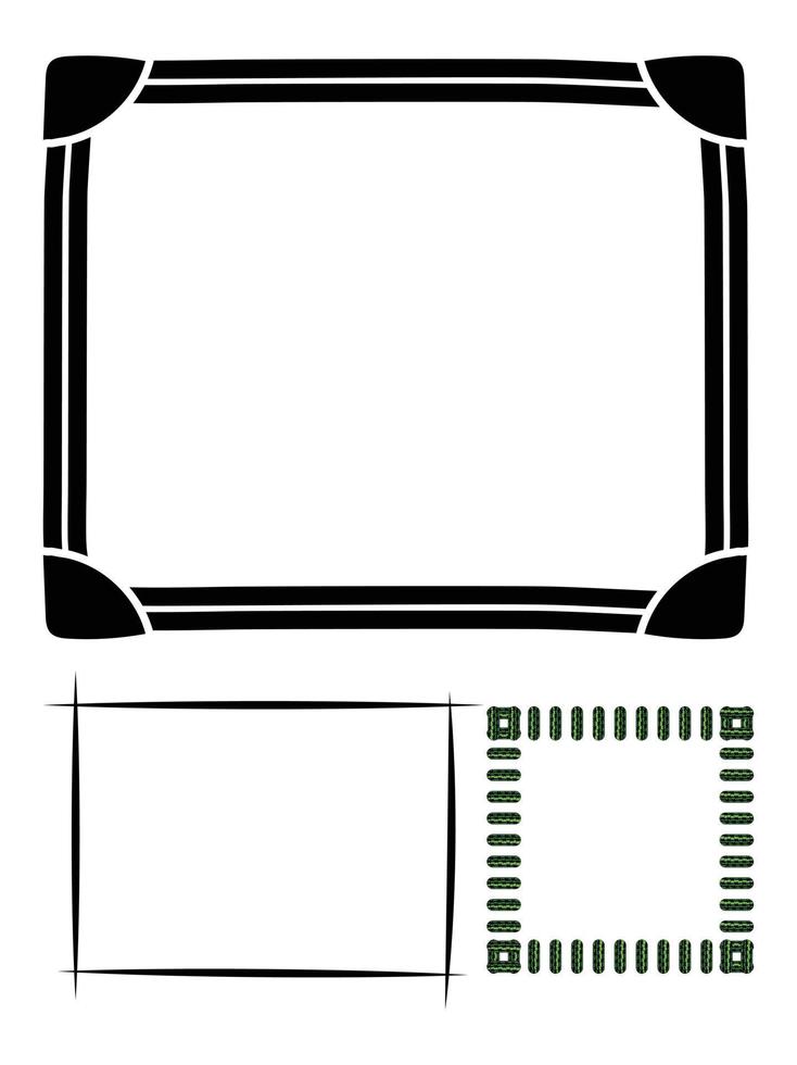 mano disegnato forma confine telaio impostato vettore