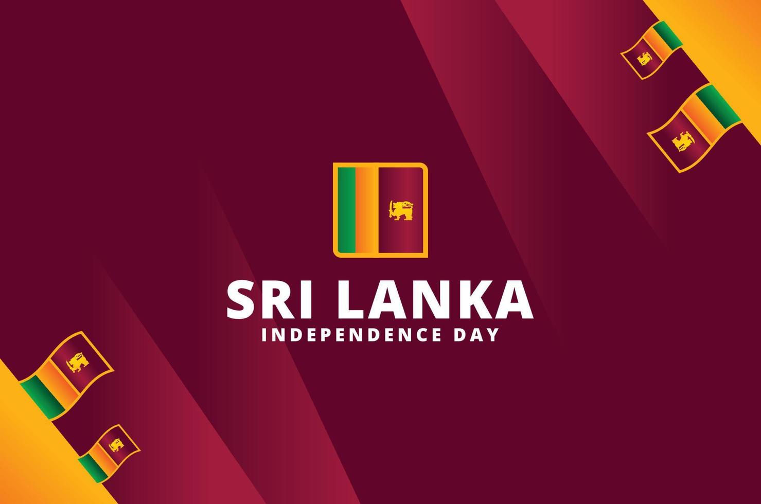 design del giorno dell'indipendenza dello sri lanka vettore