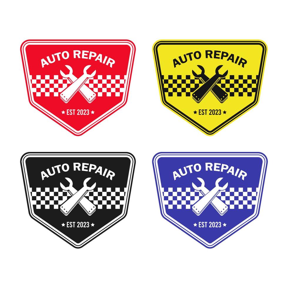 auto riparazione negozio logo emblema distintivo Vintage ▾ retrò vettore