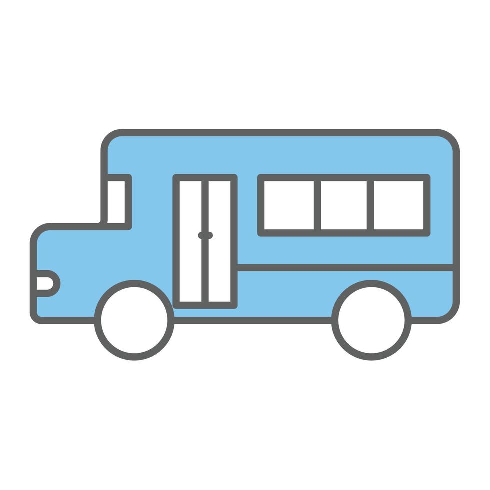 scuola autobus icona illustrazione. adatto per mezzi di trasporto icona. icona relazionato per formazione scolastica. Due tono icona stile. semplice vettore design modificabile