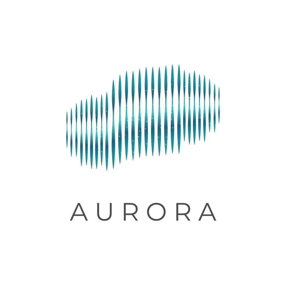 aurora semplice illustrato logo con bellissimo colore righe vettore