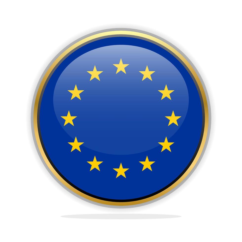 pulsante bandiera design modello europeo unione vettore