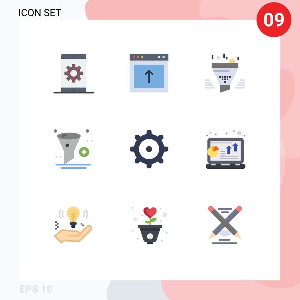 9 utente interfaccia piatto colore imballare di moderno segni e simboli di design App sito web Inserisci attrezzo modificabile vettore design elementi