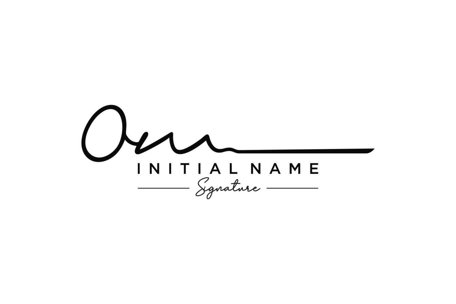 iniziale om firma logo modello vettore. mano disegnato calligrafia lettering vettore illustrazione.