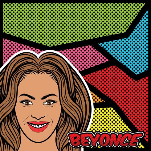 vettore di sfondo pop art beyonce