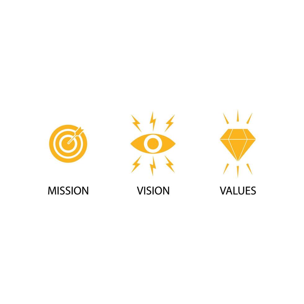 visione della missione .valore logo vettore