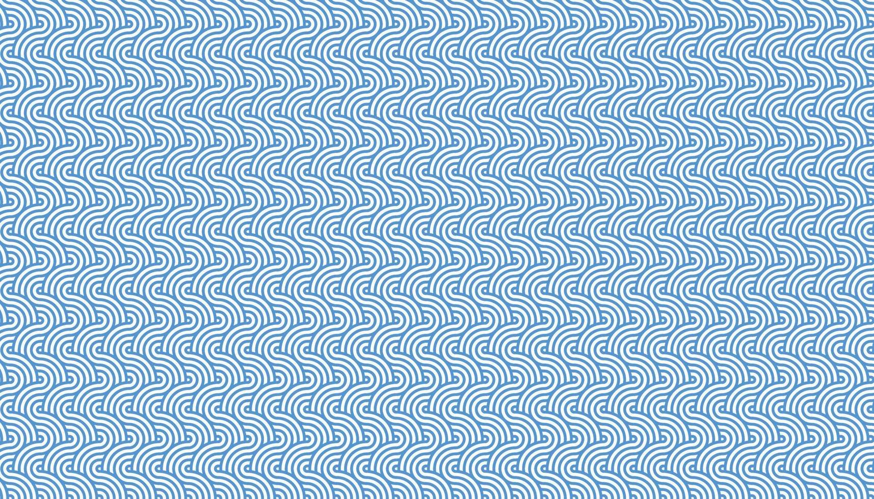 blu e bianca Riccio giapponese onda senza soluzione di continuità modello. sovrapposizione cerchi onda vettore sfondo.