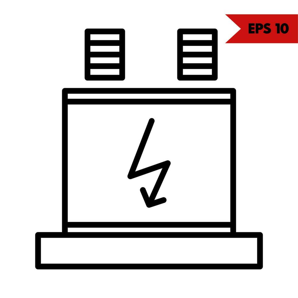 illustrazione di elettricità linea icona vettore