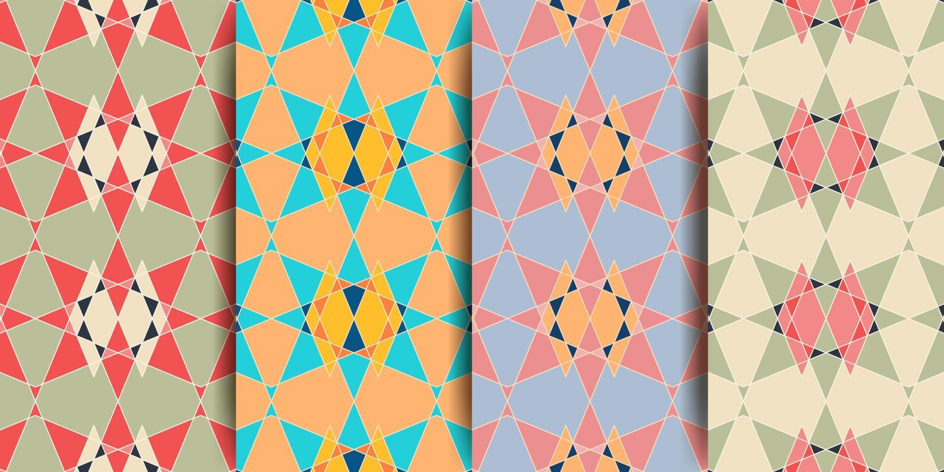 Arabo senza soluzione di continuità modello nel multicolore tavolozza. Arabo ornamento. orientale arredamento. Ramadan sfondo design. marocchino stile. vettore illustrazione.