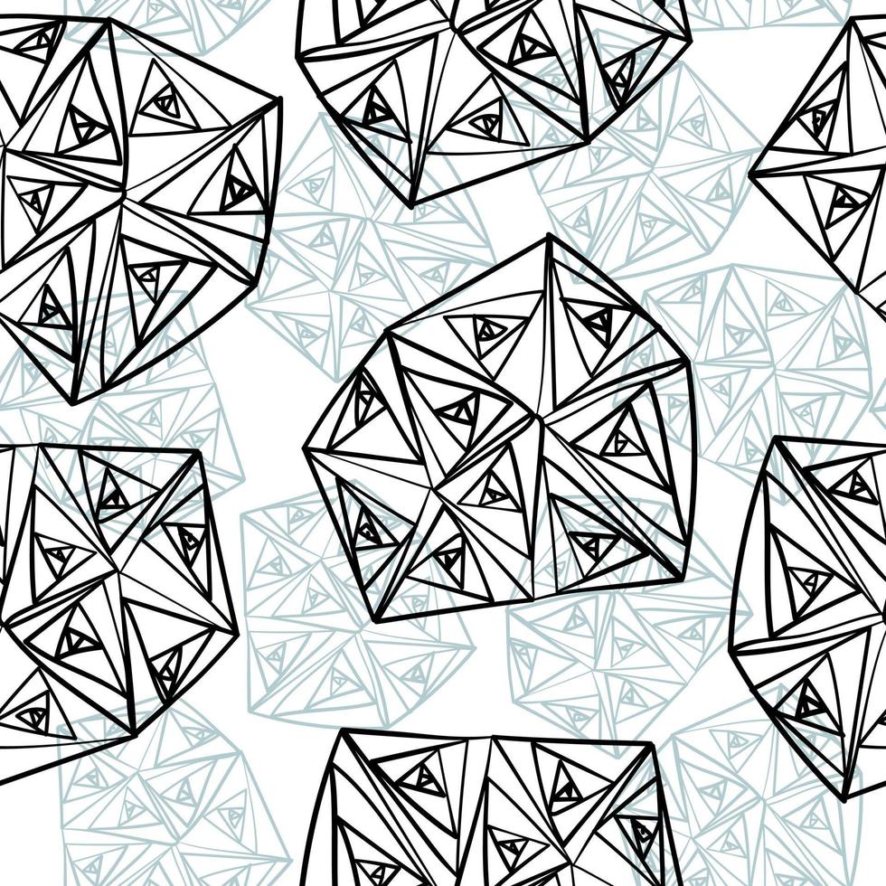 astratto senza soluzione di continuità modello di poliedri con triangoli vettore