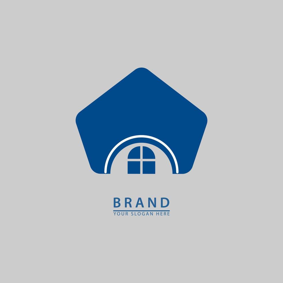 semplice blu Casa vettore per logo icona