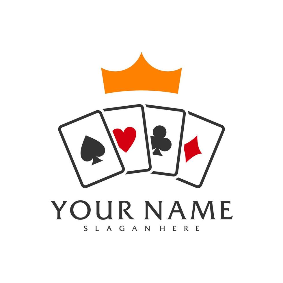 re poker logo vettore modello, creativo poker logo design concetti