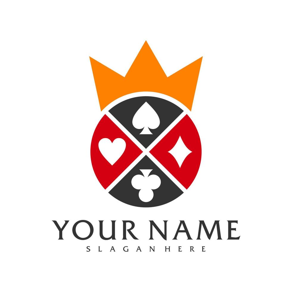 re poker logo vettore modello, creativo poker logo design concetti