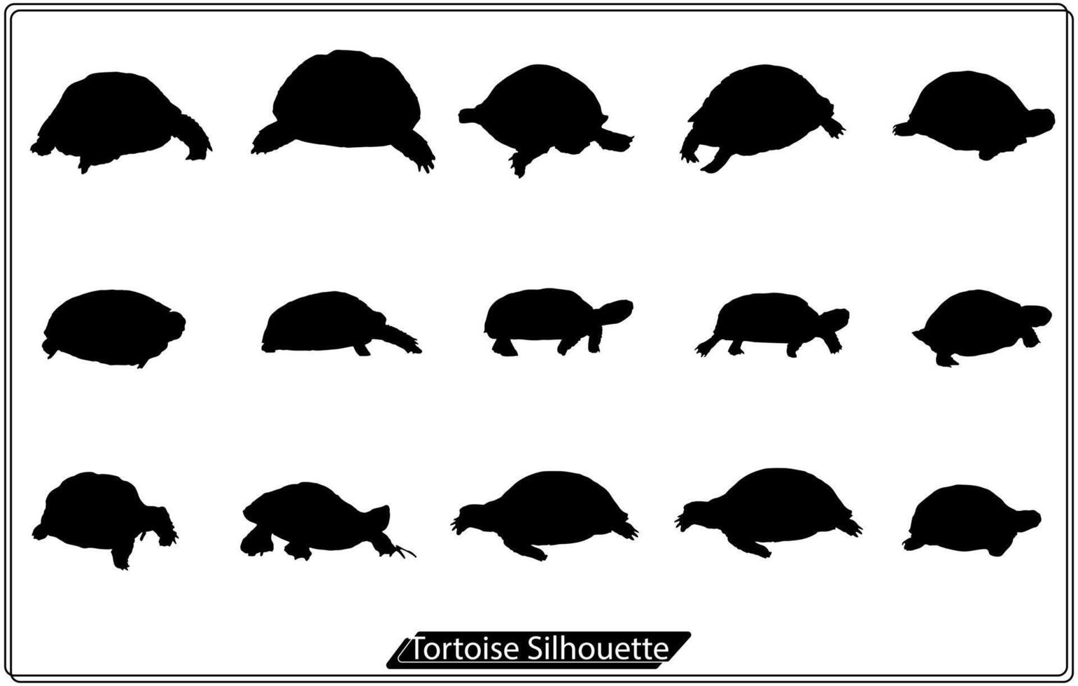 vettore illustrazione di tartaruga silhouette gratuito