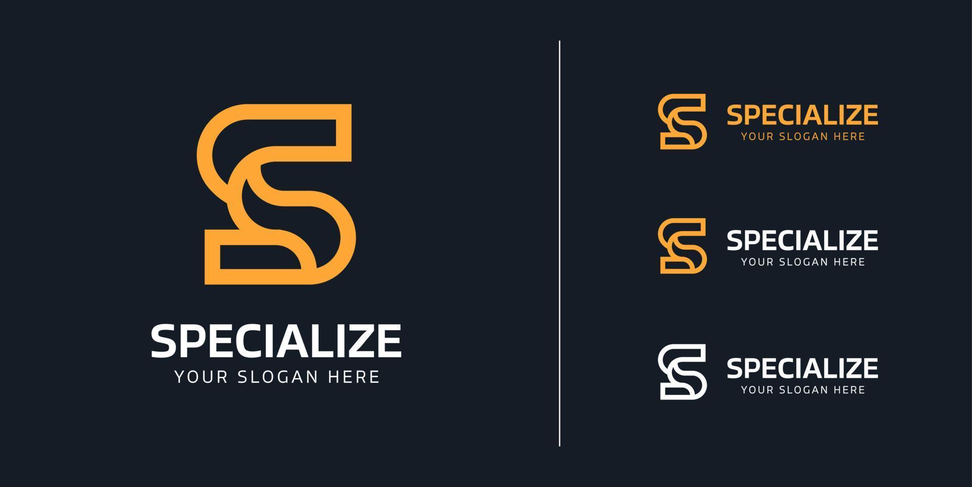 moderno lettera sc logo. monogramma logo vettore