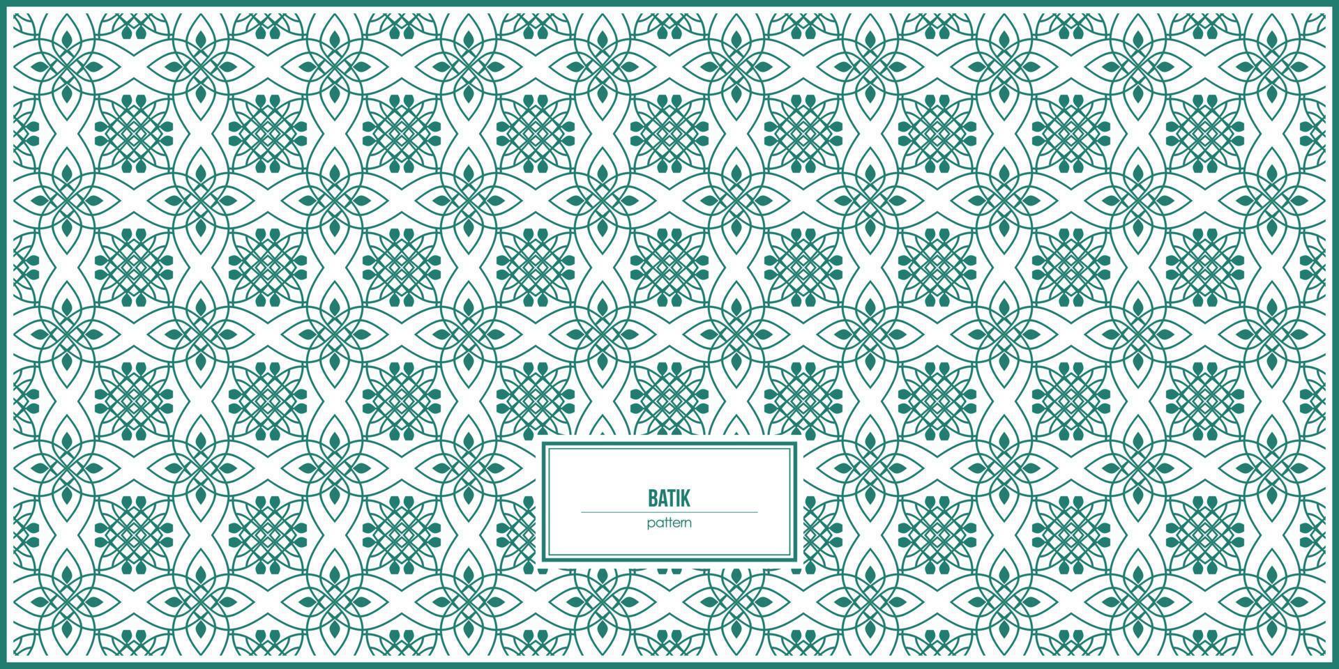 bellissimo batik modello con verde fiori forma vettore