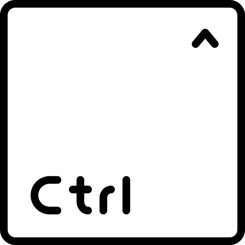 linea icona per ctrl vettore