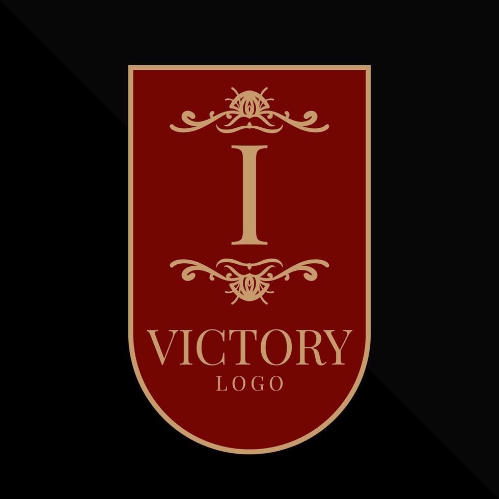 lettera io glorioso vittoria logo vettore design elemento