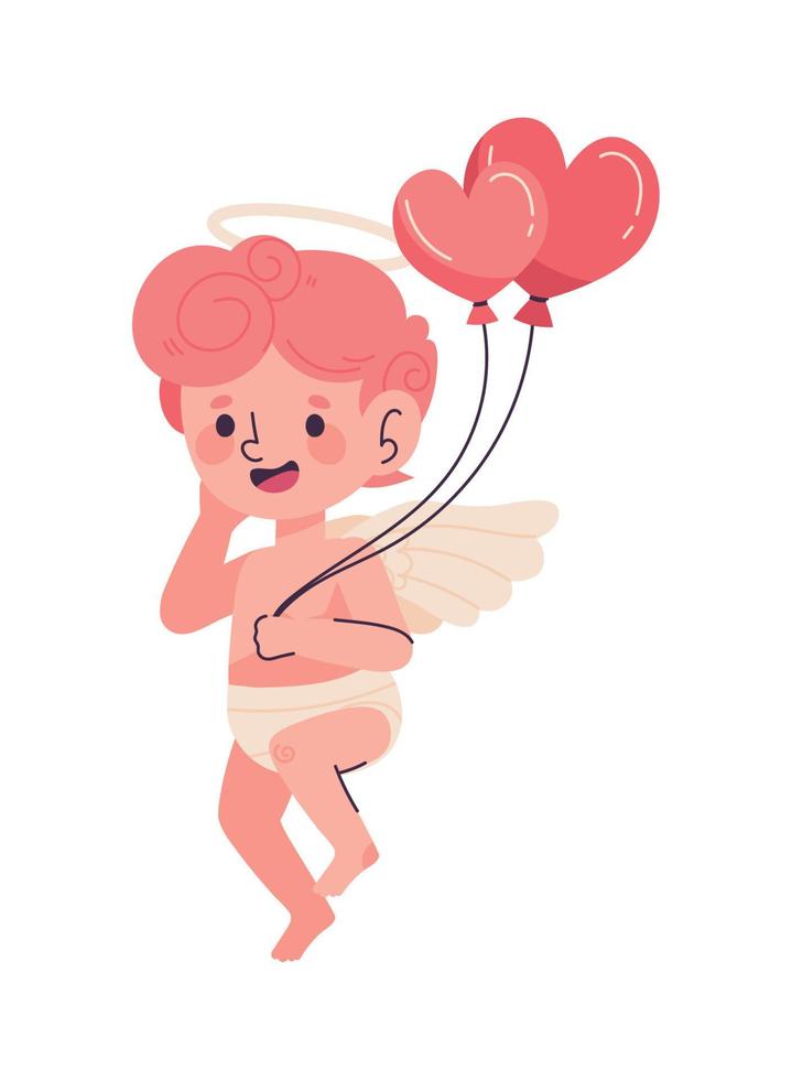 Cupido con palloncini vettore