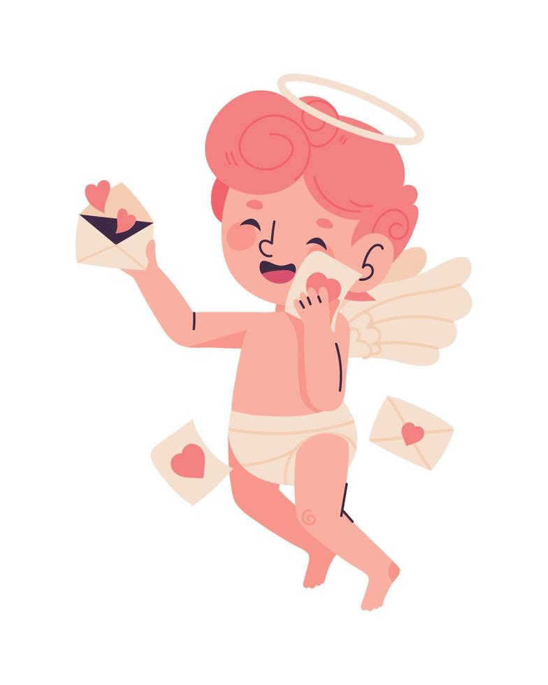 Cupido con lettere vettore