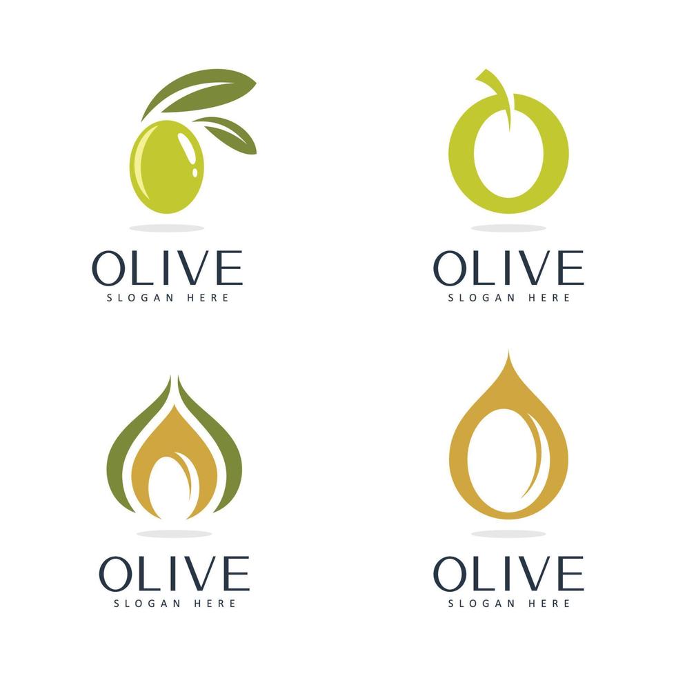 oliva olio logo bellezza e terme design modello vettore