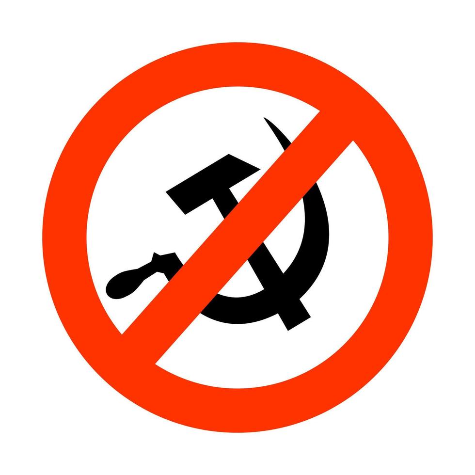 decomunizzazione cartello, crollo di il sovietico unione. vettore illustrazione
