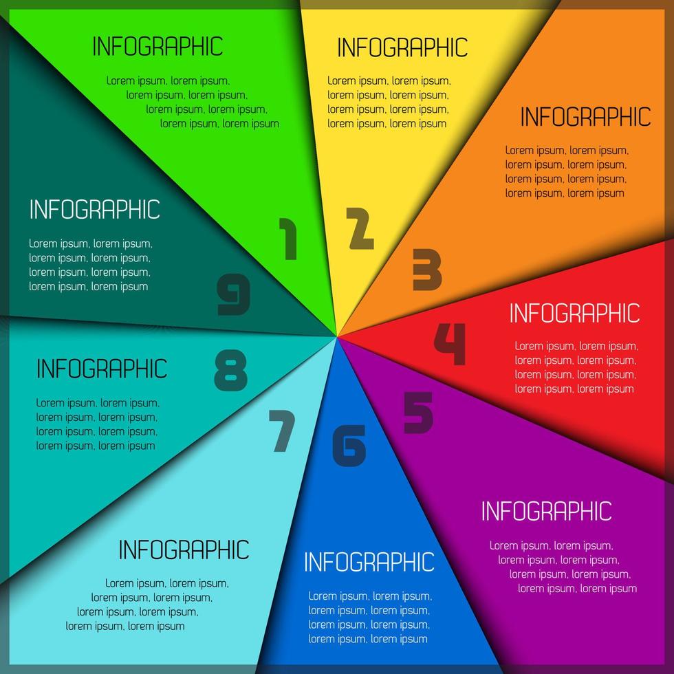 colorato Infografica modello con posto per il tuo soddisfare vettore